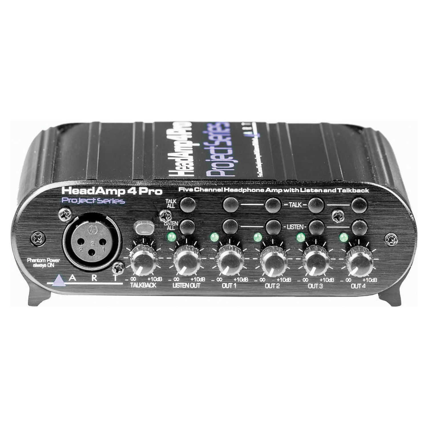 ART Headamp 4 Pro 5 Channel Headphone Amplifier with Talkback Reverb