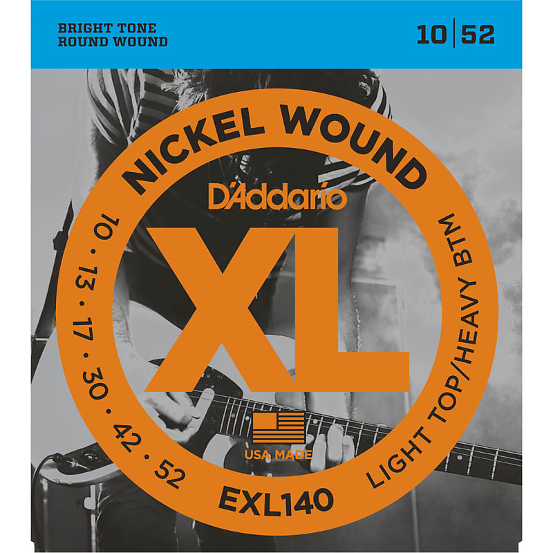 D'Addario EXL140 Nickel Wound Light Top/Heavy Bottom 10-52 image 1