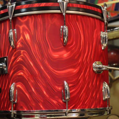 1966 Slingerland 'Modern Combo' in Red Satin Flame 14x18 14x16 9x13 9x10 image 20