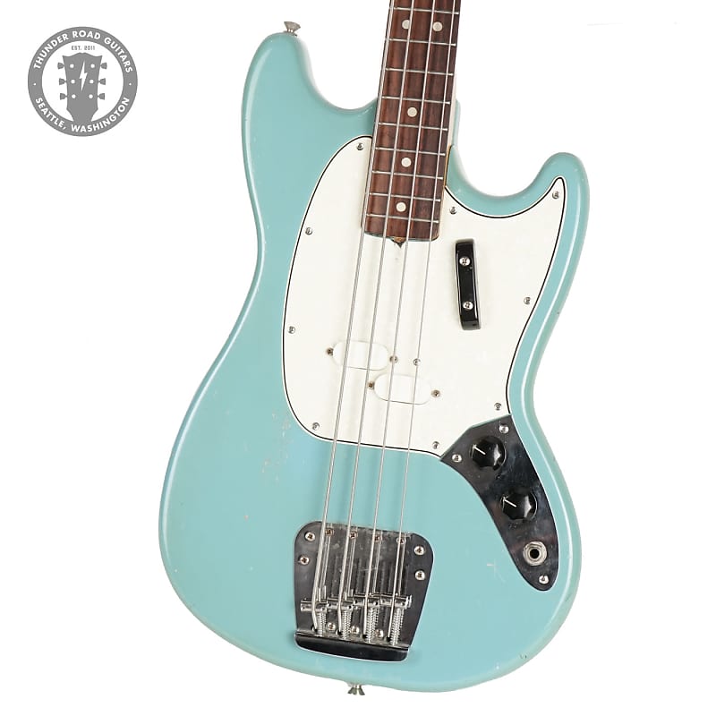 1966 Fender Mustang Bass Daphne Blue image 1
