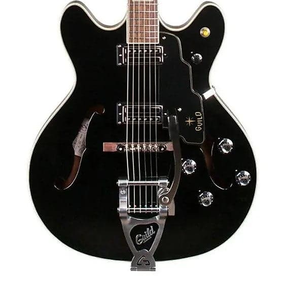 Guild Starfire V Semi-Hollow Body Electric Guitar (Black)(New