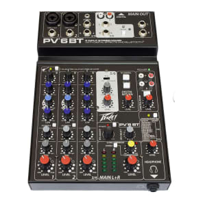 Peavey PV 6 BT 6 Channel Mixer with Bluetooth and Effects image 4