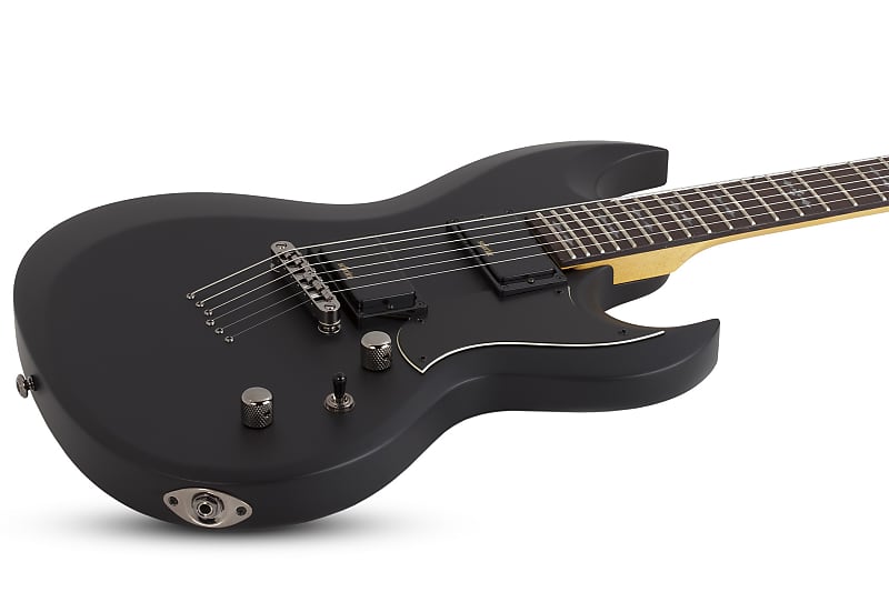 Schecter Demon S-II 6-String RH Electric Guitar-Satin Black image 1