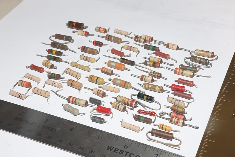 Lot vintage Medium size Resistor Axial Radio Electronic Reverb UK