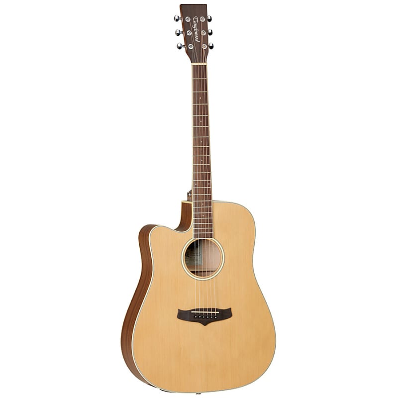 Tanglewood TW10-LH Winterleaf Solid Cedar/Mahogany Dreadnought Cutaway with Electronics Left-Handed image 1