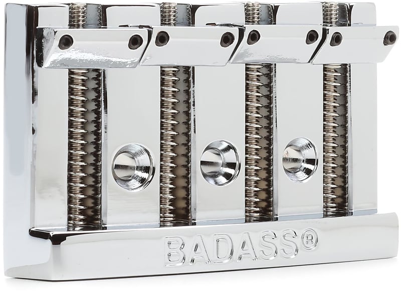 Leo Quan Badass III 4-String High-mass Bass Bridge - Chrome