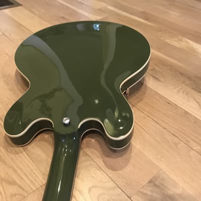 2020 Chris Cornell-Style Gibson ES-335 Olive Drab Modified ES335 Lollar Lollartron Bigsby Tron w/OHSC 8.5 LBS image 13