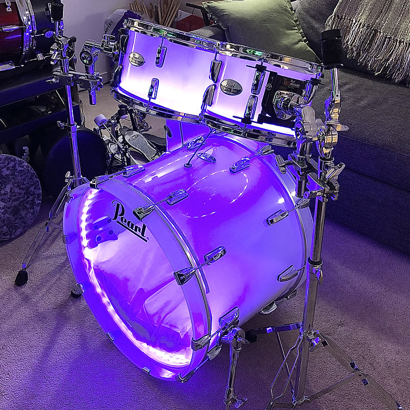 Pearl Crystal Beat 4pc Drum Shell Pack W Drumlite Leds Reverb