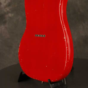 Fender Musicmaster II refinished string-thru modification 1966 Red image 18