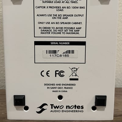 Two Notes Torpedo Captor X 8ohm Stereo Reactive Load Box / Attenuator 2020 - White image 5