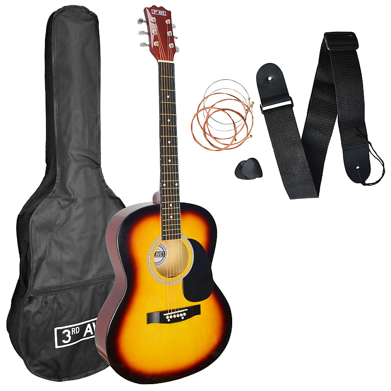 3rd Avenue Full Size Acoustic Guitar Pack - Sunburst image 1