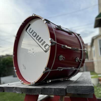 Ludwig 20” x 10” (Deep) - Red Marching / Concert Bass Drum Monroe Keystone image 21