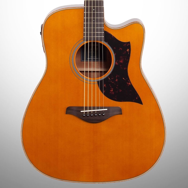 Yamaha A1M Acoustic-Electric Guitar, Vintage Natural image 1