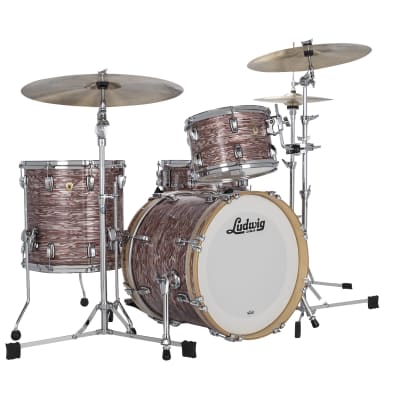 Ludwig *Pre-Order* Classic Maple Vintage Pink Oyster Fab 14x22_9x13_16x16 Drums Shell Pack Made in USA Authorized Dealer image 1