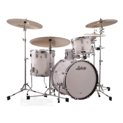 Ludwig Classic Maple Fab Drum Set White Marine Pearl image 4