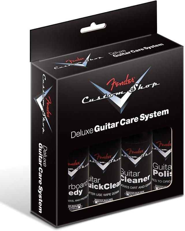Guitar Super Care Kit Bundle with Custom Shop Deluxe Guitar Care System 4 Pack, Super-Soft Dual-Sided Microfiber Cloth, and Fender Factory Microfiber Cloth image 1