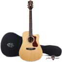 Guild D-140CE All-Solid Dreadnought Acoustic/Electric Guitar w/ Case - Natural