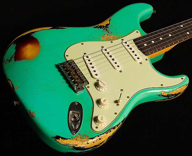 Fender Custom Shop 60 Stratocaster Heavy Relic Seafoam Green 3 Tone Sunburst