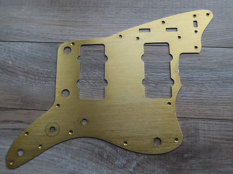 Immagine 58 - 60   Fender Jazzmaster  pickguard USA Hole pattern Relic / Aged  Gold Anodized   Aluminum 59 RI - 1