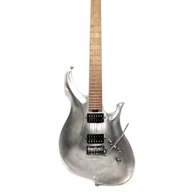 KOLOSS GT45PWH Aluminum Body Roasted Maple Neck Electric Guitar + Bag - White Satin image 20