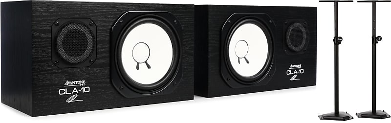 Avantone Pro CLA10 Passive Studio Monitor - Pair  Bundle with On-Stage Stands SMS6600-P Hex-base Studio Monitor Stands image 1