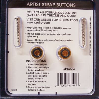 Grover GP620G Eagle Artist Strap Buttons (Set of 2) image 4