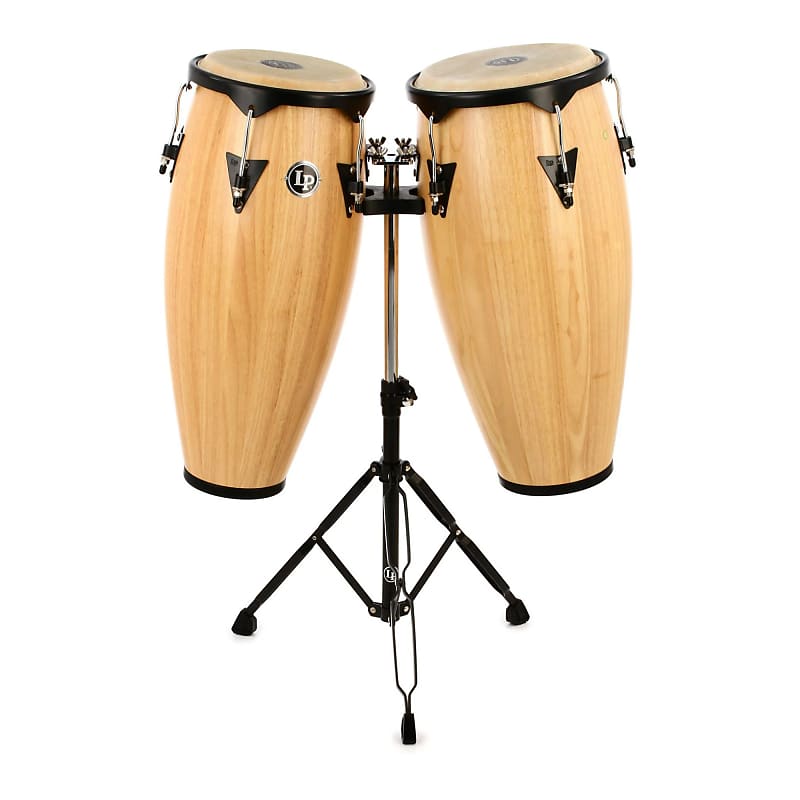 Latin Percussion City Series Conga Set with Stand (Natural Gloss) image 1