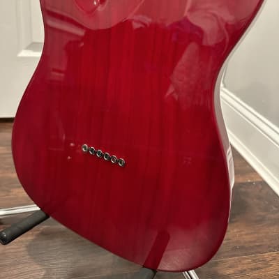 Suhr Classic 'T', Chambered Swamp Ash w/ Cat Eye in Trans Red & Signed by John Suhr image 5