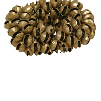 Mid East .75" Clam Bells 100 on Coil Plain Brass image 1