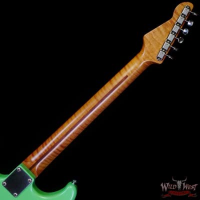 LsL Saticoy One B S Style HSS Roasted Flame Maple Neck Rosewood Fingerboard Surf Green image 5