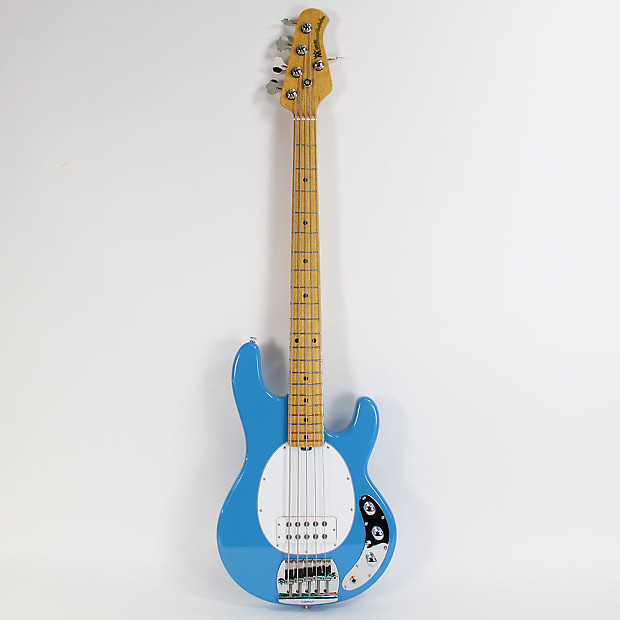 Music Man Sting Ray 5-String Electric Bass Guitar in Diego Blue Finish image 1