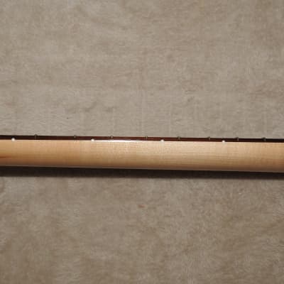 Used MIJ Rosewood on Maple Stratocaster Neck Thin Semi-gloss Nitrocellulose Finish  21 Vintage Frets image 12