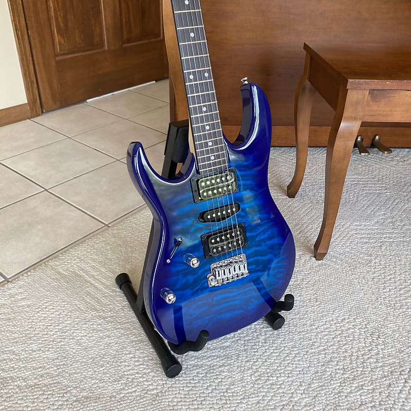 Ibanez GRX70QAL Left Handed Electric Guitar - Transparent Blue Burst image 1