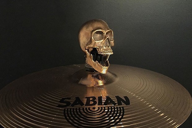 Silver Luthier Skull cymbal topper 2015 Bronze