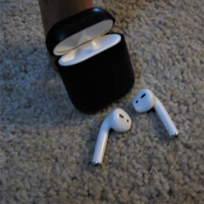 Apple AirPods 2nd Gen with Black Leather Case image 6