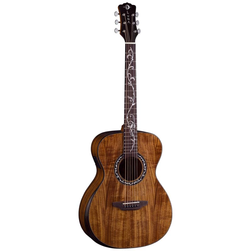 Dean Exhibition Thin Body Acoustic/Electric Guitar, Mahogany