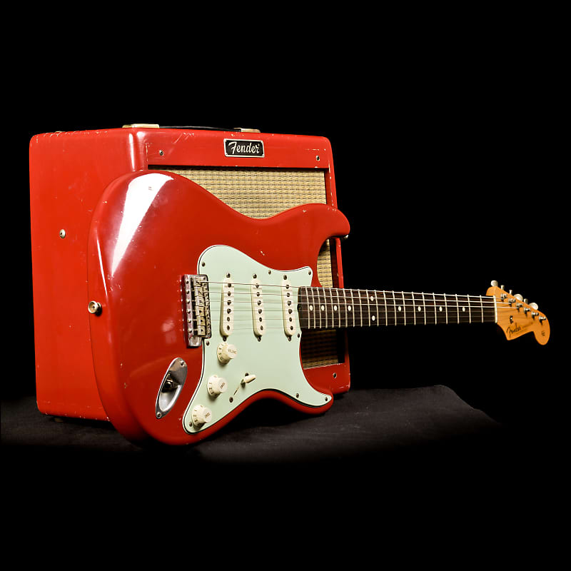 Fender Custom Shop 59 Strat Relic u0026 Pro Junior Relic Guitar/Amp Matching  Dakota Red Set NAMM 2006 | Reverb The Netherlands