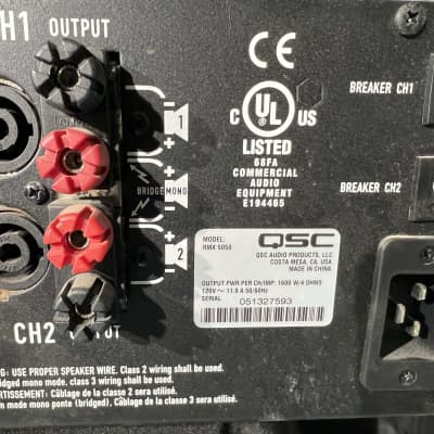 QSC RMX5050 Professional Power Amplifier  - Black image 4