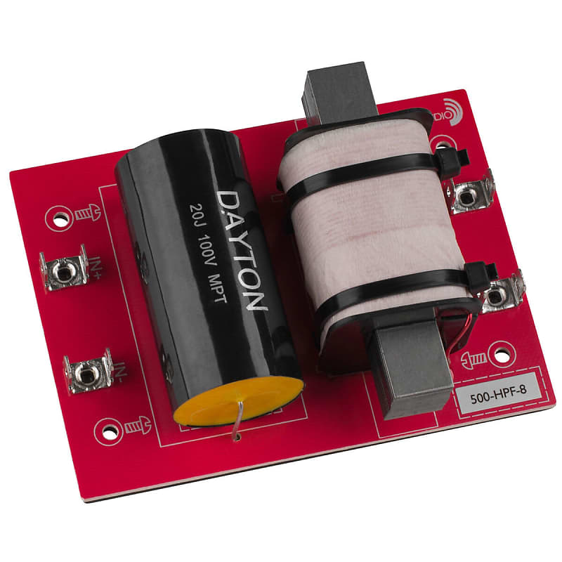 Dayton Audio 500HPF8 High Pass Speaker Crossover 500 Hz Reverb