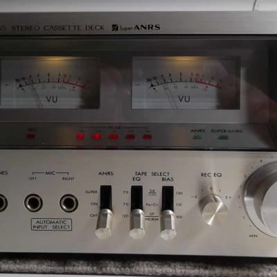 78 JVC KD-55 Silverface Cassette Deck Recorder SA Heads Super ANRS Excellent KD-55J Serviced #551 image 2