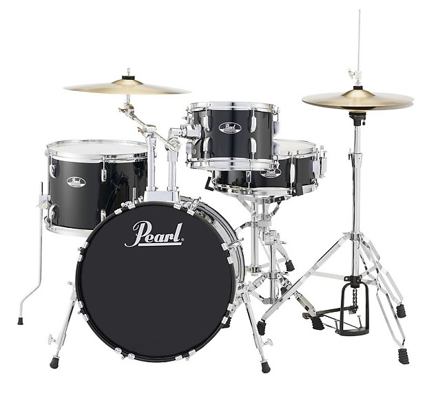 Pearl RS584C Roadshow 10 / 14 / 18 / 13x5" 4pc Drum Set with Hardware, Cymbals image 1