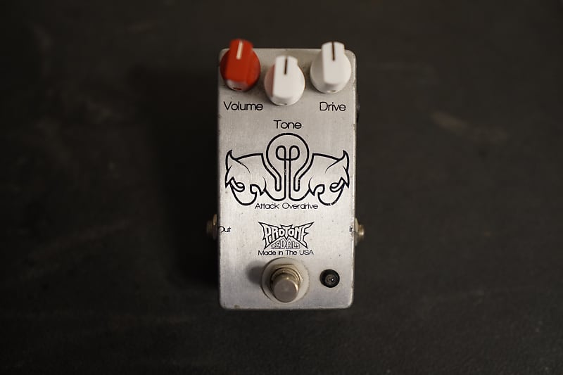 Pro Tone Pedals Bulb Attack Overdrive Silver Reverb