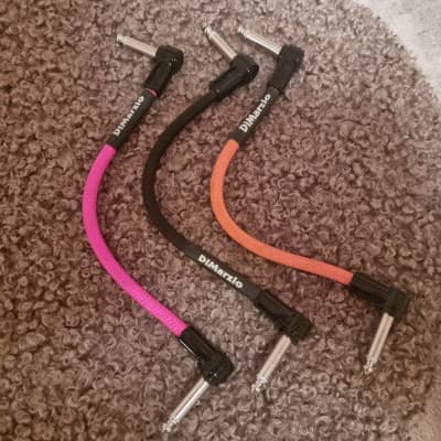 DiMarzio Jumper Cables - 15 cm (the price is for all 3 pieces , made in US , one neon pink , one orange and one black) for sale