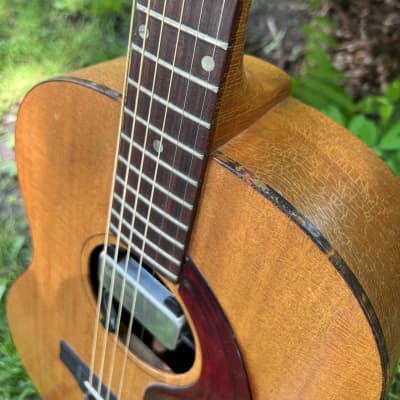 Epiphone FT-30 Caballero Acoustic 1968 with Lawrence Sound Hole Pickup and OHSC 1968 Natural image 4