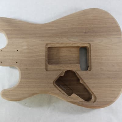Unfinished Walnut HSS guitar body - fits Fender Strat Stratocaster neck Floyd Rose J811 image 4
