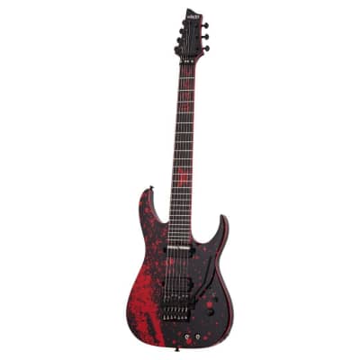 Schecter Sullivan King Banshee 7 FR-S 7-String Right-Handed Electric Guitar with Swamp Ash Body and Ebony Fretboard (Obsidian Blood) for sale