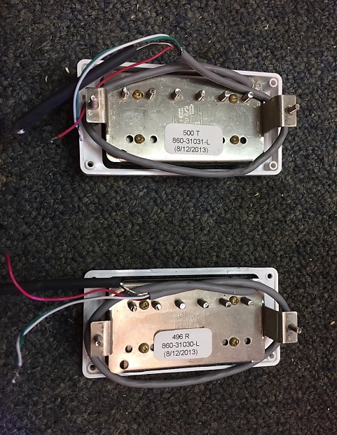 Gibson 496R & 500T pickups + wiring harness 2013 White | Reverb