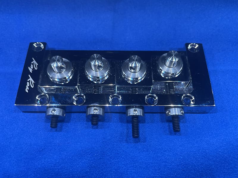 Ray Ross Saddle-Less 4-String Bass Bridge - Chrome - Chrome | Reverb