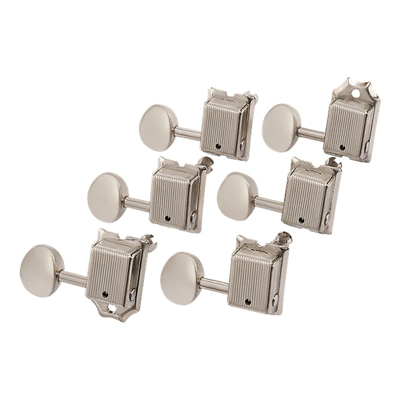 Fender Road Worn Vintage Style Tuners 6 In-Line Right Handed (Aged/Relic Nickel) image 1