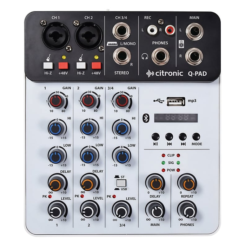 Citronic Q-PAD Mini Mixer with USB, Bluetooth and Audio Interface image 1